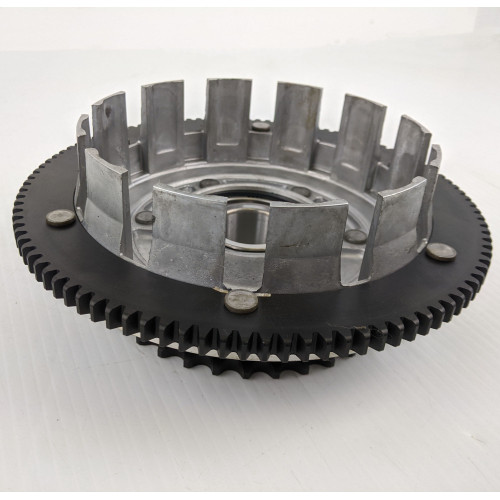 PartzBiz HD: 4420173-Custom Chrome Clutch Shell & Sprocket w Ring OE Repl 37707-98A Harley Big Twin 98-06 PartzBiz HD: 4420173-Custom Chrome Clutch Shell & Sprocket w Ring OE Repl 37707-98A Harley Big Twin 98-06