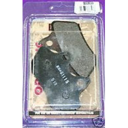 PartzBiz HD 8009055 - Custom Chrome Ferodo Organic Rear Brake Pads for Harley 06-07 Softail Dyna | 8009055 PartzBiz HD 8009055 - Custom Chrome Ferodo Organic Rear Brake Pads for Harley 06-07 Softail Dyna | 8009055