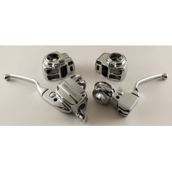 PartzBiz HD 627702 - Custom Chrome Handlebar Control 9/16" Bore Radio Cruise Kit Harley FLH/T 96-07 47-705 best buy for electra road street glide ultra 627702 PartzBiz HD 627702 - Custom Chrome Handlebar Control 9/16" Bore Radio Cruise Kit Harley FLH/T 96-07 47-705 best buy for electra road street glide ultra 627702