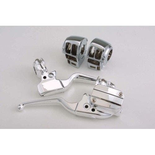 PartzBiz HD: 4420146-Custom Chrome Handlebar Controls 5 Button Switches Levers for 08-13 Harley FLH/T | 627703 PartzBiz HD: 4420146-Custom Chrome Handlebar Controls 5 Button Switches Levers for 08-13 Harley FLH/T | 627703