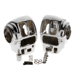 PartzBiz HD 652017 - ตัวเรือนสวิตช์แฮนด์รถ Chrome แบบกำหนดเอง Harley Touring Models 96-06 Radio Cruise | 652017 PartzBiz HD 652017 - ตัวเรือนสวิตช์แฮนด์รถ Chrome แบบกำหนดเอง Harley Touring Models 96-06 Radio Cruise | 652017