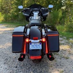 PartzBiz HD CD-FASCIA-BCM-RB - Custom Dynamics Black Red Lens Fascia LED Panel Harley FLHX FLTRX FLHRS 14-Up 2040-2512 20402512 CD-FASCIA-BCMBR FLTRX FLTRXS FLHRXS FLHX FLHXS road glide street