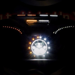PartzBiz HD CD-VENT-TF-AW-KIT - Custom Dynamics LED Dynamic Forward Facing สัญญาณไฟเลี้ยวสีขาวและสีเหลืองอำพัน 14-20