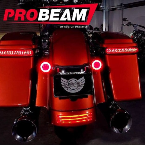 PartzBiz HD: -Custom Dynamics ProBeam Bullet Black Bezel Smoke Lens Rear Turn Signal 1157 Insert PB-BB-RR-1157-BS