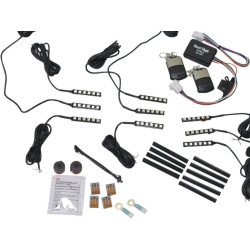 PartzBiz HD TMWK3 - Custom Dynamics TMWK3 Black 9 ชิ้นชุดไฟ LED Accent Universal 12V รถจักรยานยนต์ | TMWK3 PartzBiz HD TMWK3 - Custom Dynamics TMWK3 Black 9 ชิ้นชุดไฟ LED Accent Universal 12V รถจักรยานยนต์ | TMWK3