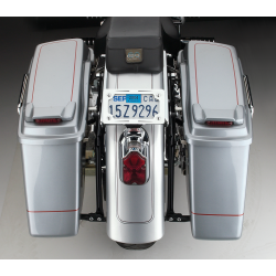 PartzBiz HD DS35010203 - ชุดท้าย Cycle Visions CV-7205 Bagger สำหรับ 86-07 FL Softail พร้อม Chrome Mount