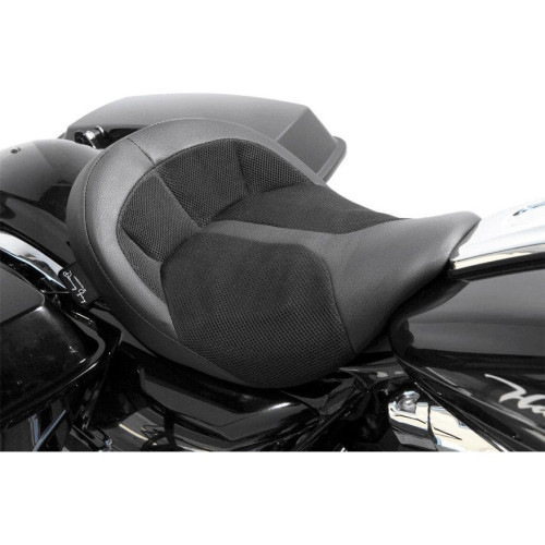 PartzBiz HD: 4418922-Danny Grey BigIST Air Black Leather Solo Wide Saddle Seat Harley Touring 08-15 | แดนนี่ เกรย์ PartzBiz HD: 4418922-Danny Grey BigIST Air Black Leather Solo Wide Saddle Seat Harley Touring 08-15 | แดนนี่ เกรย์