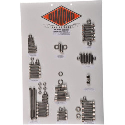 PartzBiz HD DS24011144 - Diamond Engineering DE6077HP Stainless Steel Engine Bolt Kit Harley FLH/T M8 best new upgrade replacement touring bagger dresser transmission drivetrain hardware fasteners PartzBiz HD DS24011144 - Diamond Engineering DE6077HP Stainless Steel Engine Bolt Kit Harley FLH/T M8 best new upgrade replacement touring bagger dresser transmission drivetrain hardware fasteners