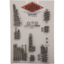 PartzBiz HD DS24011145 - Diamond Engineering DE6079HP Stainless Steel Engine Bolt Kit Harley Softail M8 best new upgrade replacement touring bagger dresser transmission drivetrain hardware fasteners PartzBiz HD DS24011145 - Diamond Engineering DE6079HP Stainless Steel Engine Bolt Kit Harley Softail M8 best new upgrade replacement touring bagger dresser transmission drivetrain hardware fasteners