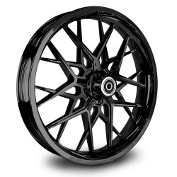 PartzBiz HD M-213FH042B - DNA Black Razor 21" Front Wheel Tire Dual Rotors Package 08-Up Harley FLH