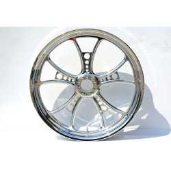 PartzBiz HD MS23390236 - ล้อ DNA Chrome Front Mammoth 52 Spoke 23x3.50 สำหรับ 00 - 06 FXST(BD) 00 - 05 FXDWG