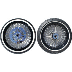 PartzBiz HD DNA-BLK-21/18-09 - DNA Mammoth 52 Spoke Black Rim Hub Wheel Package Set Tires Harley 09-22 PartzBiz HD DNA-BLK-21/18-09 - DNA Mammoth 52 Spoke Black Rim Hub Wheel Package Set Tires Harley 09-22