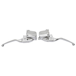 PartzBiz HD DS06101952 - Drag 0610-1952 ชุดควบคุมเบรกและคลัตช์ไฮดรอลิกแบบโครเมียม 17-18 Harley Touring 06101952 PartzBiz HD DS06101952 - Drag 0610-1952 ชุดควบคุมเบรกและคลัตช์ไฮดรอลิกแบบโครเมียม 17-18 Harley Touring 06101952