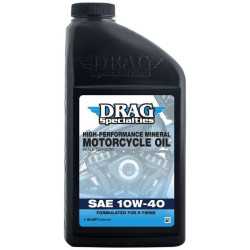 PartzBiz HD DS36010772 - Drag 1 US Quart 10W-40 น้ำมันเครื่องแร่สมรรถนะสูงสำหรับ V-Twin PartzBiz HD DS36010772 - Drag 1 US Quart 10W-40 น้ำมันเครื่องแร่สมรรถนะสูงสำหรับ V-Twin
