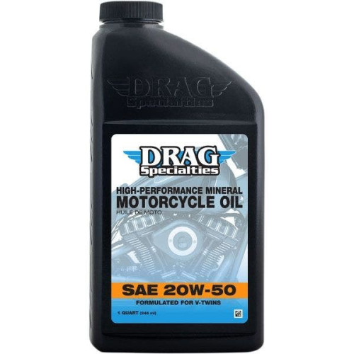 PartzBiz HD: 4418393-Drag 1 US Quart 20W-50 High-Performance Mineral Engine Oil for V-Twin PartzBiz HD: 4418393-Drag 1 US Quart 20W-50 High-Performance Mineral Engine Oil for V-Twin