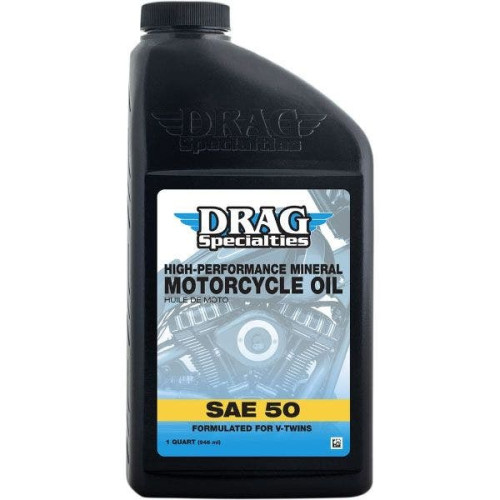 PartzBiz HD: 4418397-Drag 1 US quart SAE 50 น้ำมันเครื่องแร่ประสิทธิภาพสูงสำหรับ V-Twin