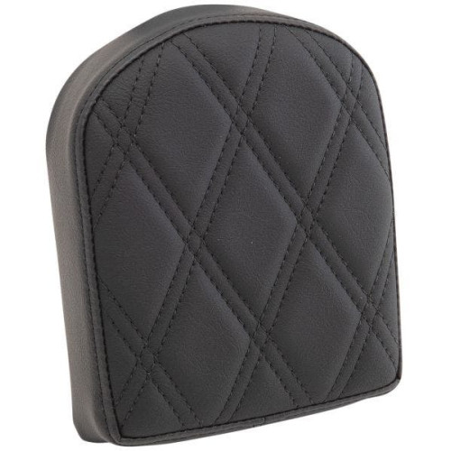 PartzBiz HD: 4418329-Drag 7 ” Sissy Bar Pad Black Double Diamond Vinyl Harley & Custom 0822-0443