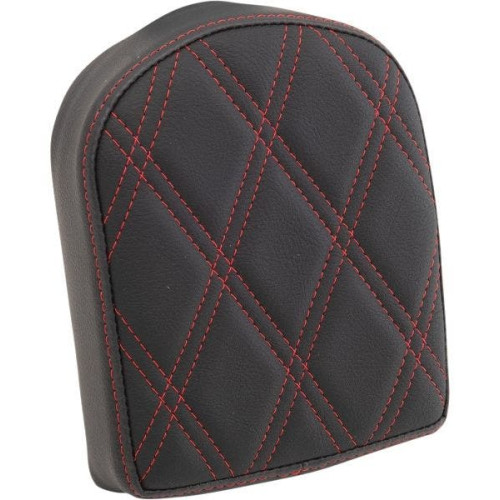 PartzBiz HD: 4418330-Drag 7 ” Sissy Bar Pad Silver Double Diamond Vinyl Harley & Custom 0822-0444