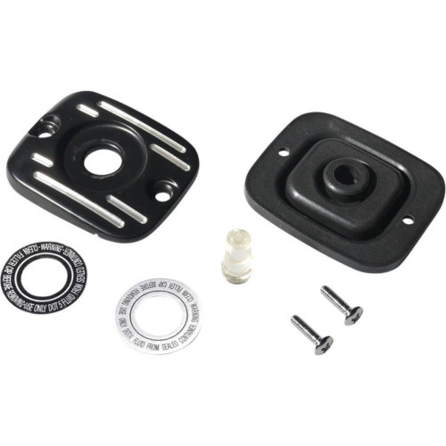 PartzBiz HD: 4418271-ฝาครอบแม่ปั๊มเบรกหน้าสีดำลากพร้อมปะเก็น Harley Big Twin 05-17 PartzBiz HD: 4418271-ฝาครอบแม่ปั๊มเบรกหน้าสีดำลากพร้อมปะเก็น Harley Big Twin 05-17