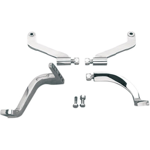 PartzBiz HD: 4418154-ลาก Chrome 4 ชิ้น Driver Floorboard วงเล็บยึด 99-08 Harley Touring DS-530620 DS530620 057091-BC5 Bagger Dresser PartzBiz HD: 4418154-ลาก Chrome 4 ชิ้น Driver Floorboard วงเล็บยึด 99-08 Harley Touring DS-530620 DS530620 057091-BC5 Bagger Dresser