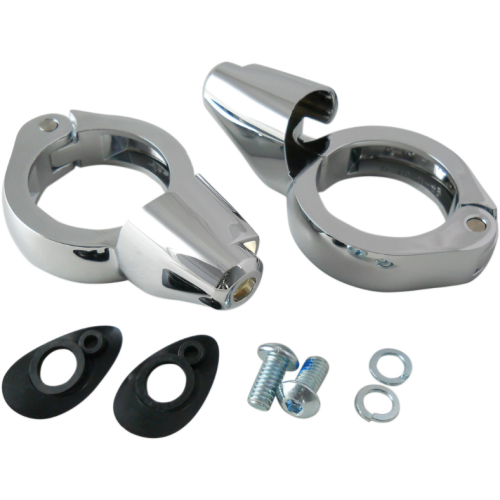 PartzBiz HD: 4418129-ลาก Chrome 41 มม. แคลมป์สัญญาณเลี้ยวส้อม Mounts Harley และเมตริกกำหนดเอง PartzBiz HD: 4418129-ลาก Chrome 41 มม. แคลมป์สัญญาณเลี้ยวส้อม Mounts Harley และเมตริกกำหนดเอง