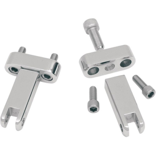 PartzBiz HD: 4418126-Drag Chrome Passenger Floorboard to Peg Conversion Mounts Harley Touring FLH/T PartzBiz HD: 4418126-Drag Chrome Passenger Floorboard to Peg Conversion Mounts Harley Touring FLH/T