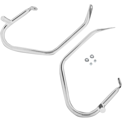 PartzBiz HD: 4418098-Drag Chrome Saddlebags Guards Support Kit Harley Touring FLH/T 97-08 PartzBiz HD: 4418098-Drag Chrome Saddlebags Guards Support Kit Harley Touring FLH/T 97-08