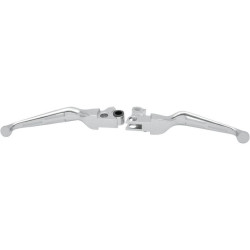 PartzBiz HD DSDS273138 - Drag Chrome Slotted Wide Brake Clutch Lever Set Harley 84-96 Big Twin Touring | DS-273138 PartzBiz HD DSDS273138 - Drag Chrome Slotted Wide Brake Clutch Lever Set Harley 84-96 Big Twin Touring | DS-273138