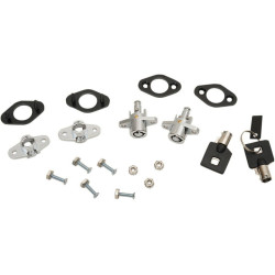 PartzBiz HD DS35011179 - Drag Chrome Universal Saddlebag Double Lock Kit for Soft-Side Leather Saddlebags PartzBiz HD DS35011179 - Drag Chrome Universal Saddlebag Double Lock Kit for Soft-Side Leather Saddlebags