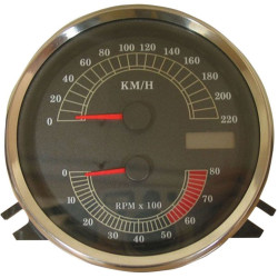 PartzBiz HD DS22100332 - Drag Electronic Speedo & มาตรวัดรอบเครื่องยนต์ Combo KM/H Harley Softail FXDWG FLHR | 2210-0332 PartzBiz HD DS22100332 - Drag Electronic Speedo & มาตรวัดรอบเครื่องยนต์ Combo KM/H Harley Softail FXDWG FLHR | 2210-0332