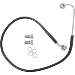 PartzBiz HD DS17413770 - Drag Front Extended +6 Black Vinyl Brake Line Harley 12-13 FXS W/ ABS Upper | 1741-3770 PartzBiz HD DS17413770 - Drag Front Extended +6 Black Vinyl Brake Line Harley 12-13 FXS W/ ABS Upper | 1741-3770
