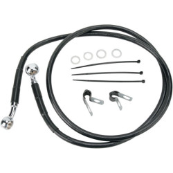 PartzBiz HD DS17412548 - Drag Front Extended +8 Black Vinyl Brake Line for Harley 99-07 FXST | 1741-2548 PartzBiz HD DS17412548 - Drag Front Extended +8 Black Vinyl Brake Line for Harley 99-07 FXST | 1741-2548