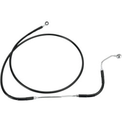 PartzBiz HD DS17412936 - Drag Front Extended +8 Black VinylSteel Brake Line for Harley 09-13 FLH/T W/ ABS | 1741-2936 PartzBiz HD DS17412936 - Drag Front Extended +8 Black VinylSteel Brake Line for Harley 09-13 FLH/T W/ ABS | 1741-2936