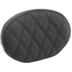 PartzBiz HD DS08220446 - Drag Oval Sissy Bar Pad สีดำ Double Diamond Vinyl Harley & Custom 0822-0446 PartzBiz HD DS08220446 - Drag Oval Sissy Bar Pad สีดำ Double Diamond Vinyl Harley & Custom 0822-0446