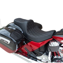 PartzBiz HD DS08102262 - Drag Predator III 2-Up Seat Double Diamond Black Stitch Indian Touring 14-Up PartzBiz HD DS08102262 - Drag Predator III 2-Up Seat Double Diamond Black Stitch Indian Touring 14-Up