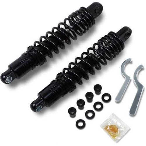 PartzBiz HD: 4417847-Drag Premium Low Profile Black 10.5" Adjustable Rear Spring Shocks XL  | 1310-1189