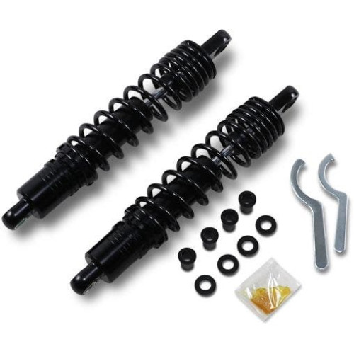 PartzBiz HD: 4417849-Drag Premium Low Profile Black 10.5" Adjustable Rear Spring Shocks XL | 1310-1189 PartzBiz HD: 4417849-Drag Premium Low Profile Black 10.5" Adjustable Rear Spring Shocks XL | 1310-1189