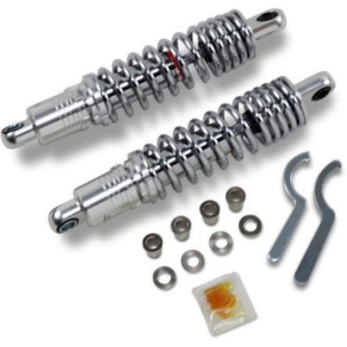PartzBiz HD: 4417814-Drag Premium Low Profile Black 10.5" Adjustable Rear Spring Shocks XL | 1310-1189 PartzBiz HD: 4417814-Drag Premium Low Profile Black 10.5" Adjustable Rear Spring Shocks XL | 1310-1189