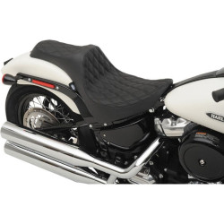 PartzBiz HD DS08021145 - Drag Specialties 0802-1145 Black Double Diamond Predator 3 Seat 18-23 Harley-Davidson FL Softail Heritage classic Slim Deluxe Bike Saddle อัพเกรดเปลี่ยน PartzBiz HD DS08021145 - Drag Specialties 0802-1145 Black Double Diamond Predator 3 Seat 18-23 Harley-Davidson FL Softail Heritage classic Slim Deluxe Bike Saddle อัพเกรดเปลี่ยน