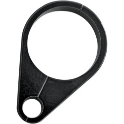 PartzBiz HD DS06580085 - Drag Specialties Black Aluminum Throttle Cable Clamp 49MM Harley Davidson Front Forks Dyna Custom Upgrade replacement 0658-0085 06580085