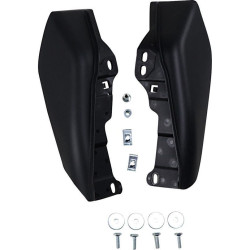 PartzBiz HD DS05040322 - Drag Specialties Black Frame Mounted Engine Heat Deflectors 09-16 Harley Touring 58002-09A 0504-0322