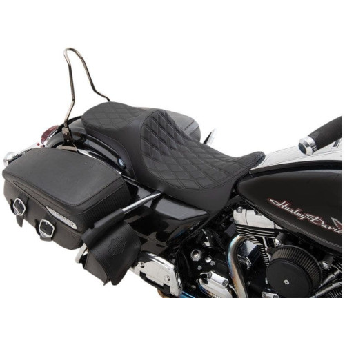 PartzBiz HD: 4417518-Drag Specialties Black Predator III 2-Up Seat Double Diamond Harley Touring 08-23 PartzBiz HD: 4417518-Drag Specialties Black Predator III 2-Up Seat Double Diamond Harley Touring 08-23