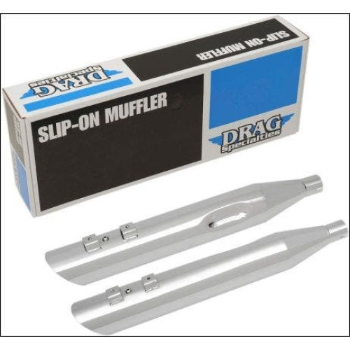 PartzBiz HD: 4417455-Drag Specialties Chrome 3.5" Slash Down Slip On Mufflers Exhaust Harley 95-16 1801-1183 PartzBiz HD: 4417455-Drag Specialties Chrome 3.5" Slash Down Slip On Mufflers Exhaust Harley 95-16 1801-1183