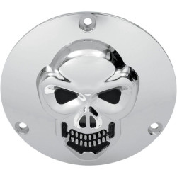 PartzBiz HD DS19020062 - Drag Specialties Chrome 3 Hole 3-D Skull Derby Cover Harley Big Twin 70-98 | 1902-0062 PartzBiz HD DS19020062 - Drag Specialties Chrome 3 Hole 3-D Skull Derby Cover Harley Big Twin 70-98 | 1902-0062