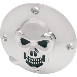 PartzBiz HD DS11070034 - Drag Specialties Chrome 3 Hole 3-D Skull Derby Cover Harley Sportster XL 94-03 | 1107-0034 PartzBiz HD DS11070034 - Drag Specialties Chrome 3 Hole 3-D Skull Derby Cover Harley Sportster XL 94-03 | 1107-0034