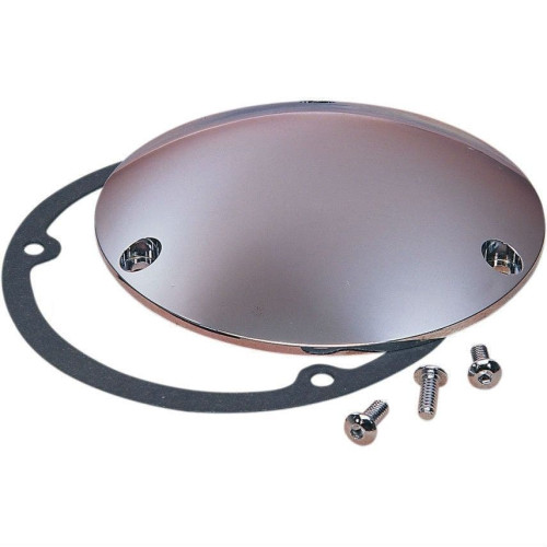 PartzBiz HD: 4417458-Drag Specialties ฝาครอบ Chrome 3 Hole Die Cast Domed Derby Harley Big Twin 70-98 | DS-375650