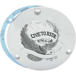 PartzBiz HD DS11070155 - Drag Specialties Chrome 3 Hole Live to Ride Derby Cover Harley Big Twin 70-98 | 1107-0155 PartzBiz HD DS11070155 - Drag Specialties Chrome 3 Hole Live to Ride Derby Cover Harley Big Twin 70-98 | 1107-0155
