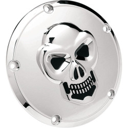 PartzBiz HD DS19020061 - Drag Specialties Chrome 5 Hole 3-D Skull Derby Cover Harley Twin Cam 99-16 | 1902-0061 PartzBiz HD DS19020061 - Drag Specialties Chrome 5 Hole 3-D Skull Derby Cover Harley Twin Cam 99-16 | 1902-0061