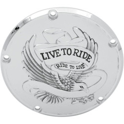 PartzBiz HD DS11070157 - Drag Specialties Chrome 5 Hole Live to Ride Derby Cover Harley Twin Cam 99-16 | 1107-0157 PartzBiz HD DS11070157 - Drag Specialties Chrome 5 Hole Live to Ride Derby Cover Harley Twin Cam 99-16 | 1107-0157