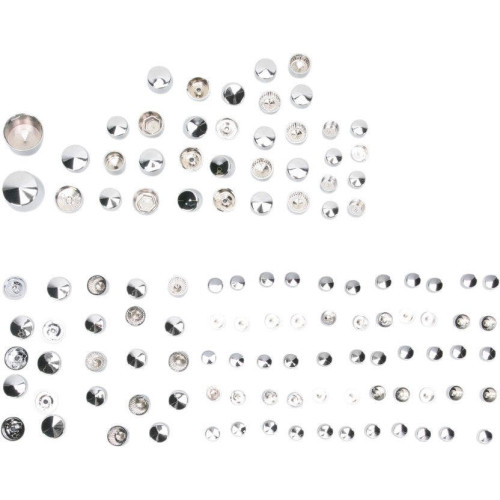 PartzBiz HD: 4417440-Drag Specialties Chrome Deluxe เครื่องยนต์ Trans Bolt ชุดสำหรับ Harley Touring 09-16 2401-0694